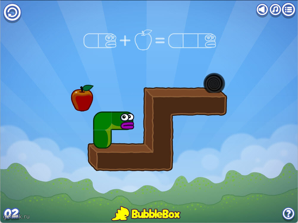 Червяк и яблоко (Apple Worm)